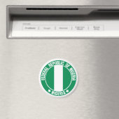 Nigeria-Rundemblem Magnet (In Situ (Geschirrspüler))