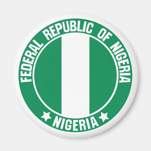 Nigeria-Rundemblem Magnet (Vorne)