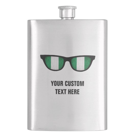 Nigeria Shades Custom Flask Flachmann (Vorderseite)