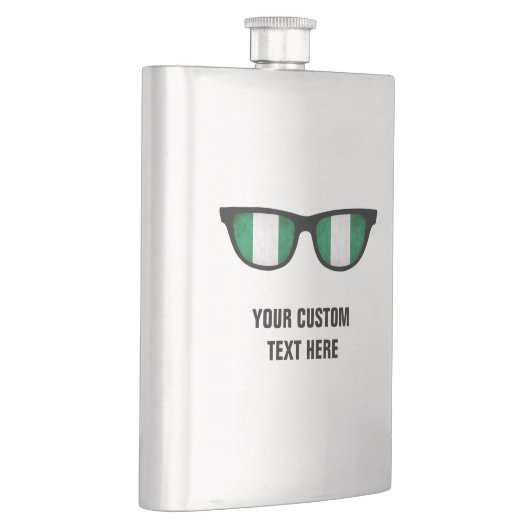Nigeria Shades Custom Flask Flachmann (Rechts)