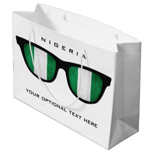 Nigeria Shades Tasche für Sondertexte und Farbgesc Große Geschenktüte