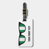 Nigeria Shades Zollmarke für Gepäck Gepäckanhänger (Vorderseite vertikal)