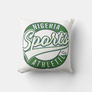 Nigeria Sports Athletic Logo Kissen