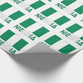 Nigeria und nigerianische Flagge Geschenkpapier (Ecke)
