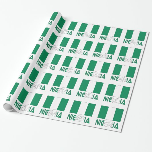 Nigeria und nigerianische Flagge Geschenkpapier (Ungerollt)