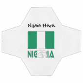 Nigeria und nigerianische Flagge mit Ihrem Namen S Fußball (Flach)