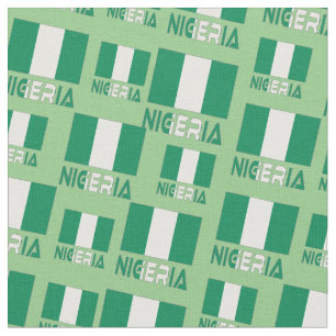 Nigeria und nigerianische Flagge Stoff