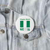Nigeria und Nigerias fahnen grüne Personalisierung Button (Beispiel)