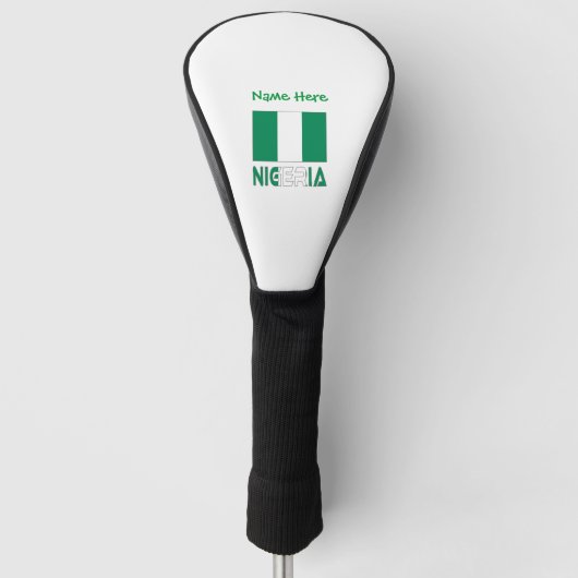 Nigeria und Nigerias fahnen grüne Personalisierung Golf Headcover (Vorderseite)