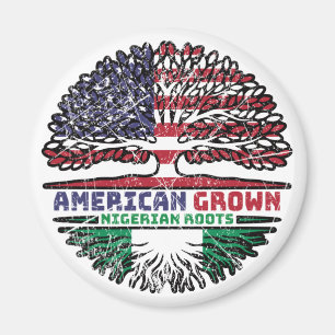 Nigeria - USA USA - Vereinigte Staaten Magnet