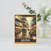 Nigeria | Vintage Malerei Postkarte (Stehend Vorderseite)