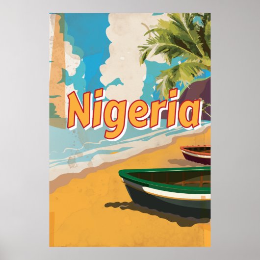 Nigeria Vintages Urlaubspenster Poster (Vorne)