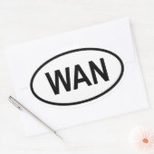 Nigeria "WAN" Ovaler Aufkleber (Umschlag)