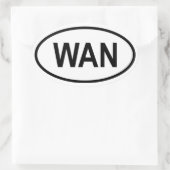 Nigeria "WAN" Ovaler Aufkleber (Tasche)