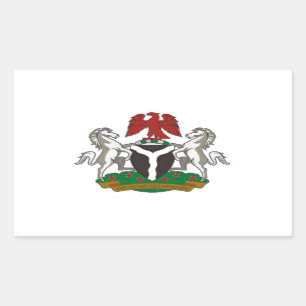 Nigeria-Wappen Rechteckiger Aufkleber