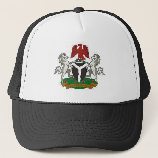 Nigeria-Wappen Truckerkappe (Vorderseite)