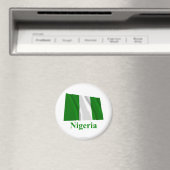 Nigeria Waving Flag mit Namen Magnet (In Situ (Geschirrspüler))