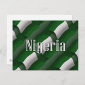 Nigeria Waving Flag Postkarte (Vorne/Hinten)