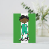Nigeria Weltmeisterschaft Soccer Boy Postkarte (Stehend Vorderseite)