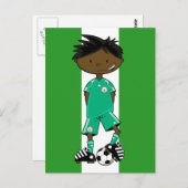 Nigeria Weltmeisterschaft Soccer Boy Postkarte (Vorne/Hinten)