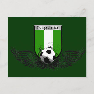 Nigeria Winged Football Emblem Schild Postkarte