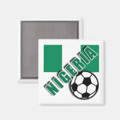 NIGERIA World Soccer Fan Tshirts Magnet (Vorderseite/Rückseite)