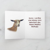 Nigerian Doe Belated Birthday Card oder bei jedem  Karte (Innenseite)