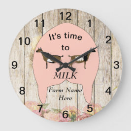 Nigerian Dwarf Dairy Goat Farm Udder Große Wanduhr