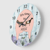 Nigerian Dwarf Dairy Goat Farm Udder Große Wanduhr (Winkel)