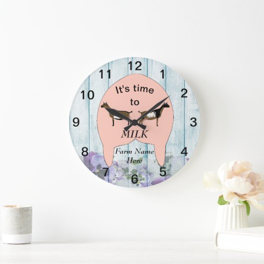 Nigerian Dwarf Dairy Goat Farm Udder Große Wanduhr (Zuhause)