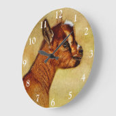 Nigerian Dwarf Dairy Goat Kid Große Wanduhr (Winkel)