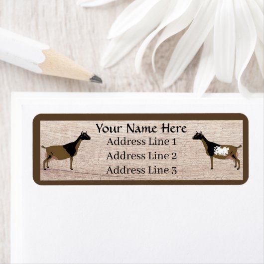 Nigerian Dwarf Dairy Goat Return Address Label (Insitu)