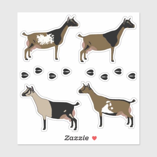 Nigerian Dwarf Daischiff Aufkleber (Blatt)