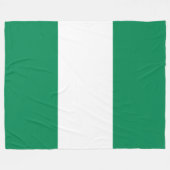 Nigerian Flag Fleecedecke (Vorderseite (Horizontal))
