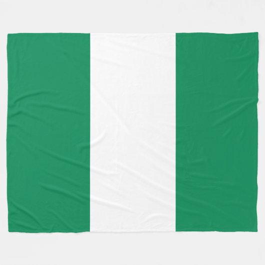 Nigerian Flag Fleecedecke (Vorderseite (Horizontal))