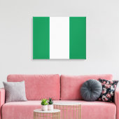 Nigerian Flag Leinwanddruck (Insitu (Wohnzimmer))