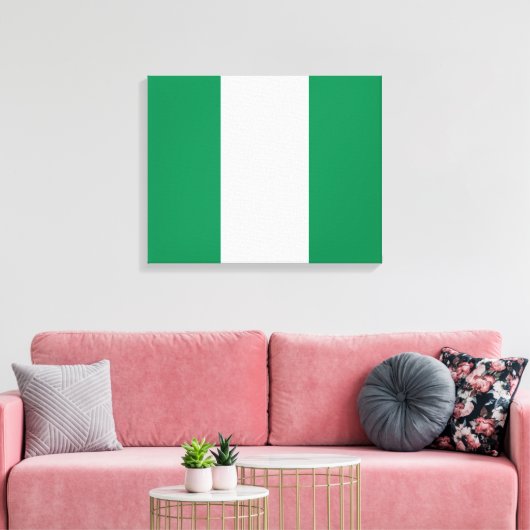 Nigerian Flag Leinwanddruck (Insitu (Wohnzimmer))