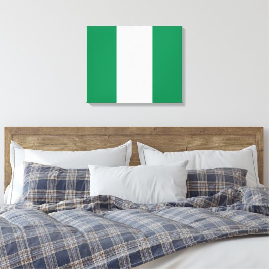 Nigerian Flag Leinwanddruck (Insitu (Schlafzimmer))