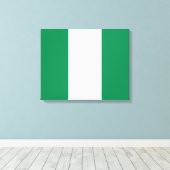 Nigerian Flag Leinwanddruck (Insitu (Holzboden))