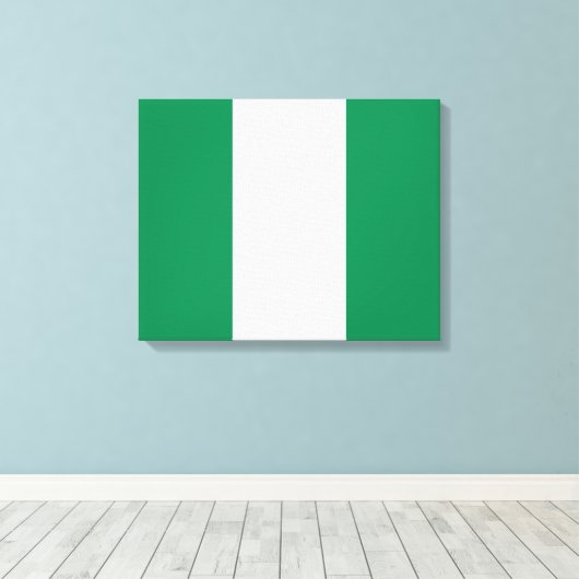 Nigerian Flag Leinwanddruck (Insitu (Holzboden))