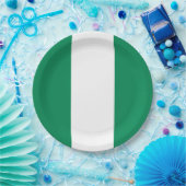 Nigerian Flag Pappteller (Party)