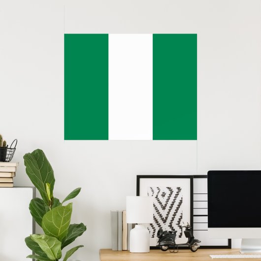 Nigerian Flag Poster (Heimbüro)