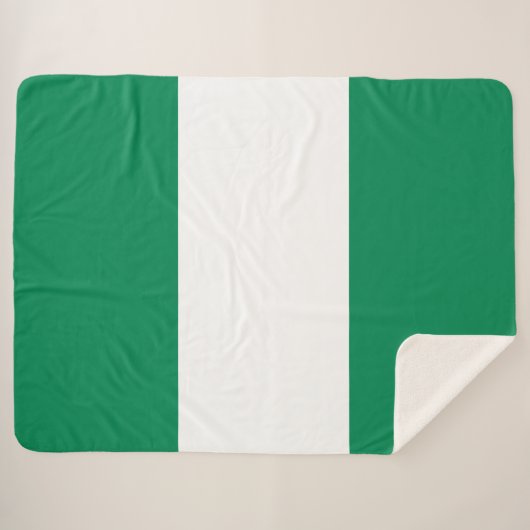 Nigerian Flag Sherpadecke (Vorderseite (Horizontal))