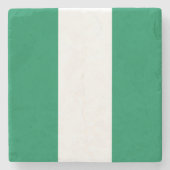 Nigerian Flag Steinuntersetzer (Vorderseite)