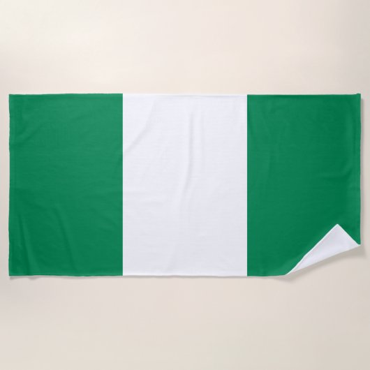 Nigerian Flag Strandtuch (Vorderseite)