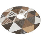 Nigerian patterns on a triangles background polyester weihnachtsbaumdecke (Schrägansicht)