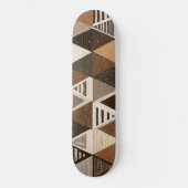 Nigerian patterns on a triangles background skateboard (Vorderseite)