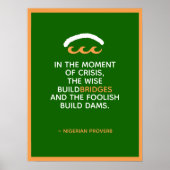 Nigerian Proverb Poster (Vorne)