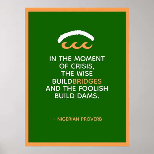 Nigerian Proverb Poster (Vorne)