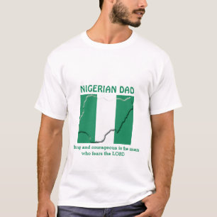 NIGERIAN-VATER Starker Mut Personalisiert T-Shirt